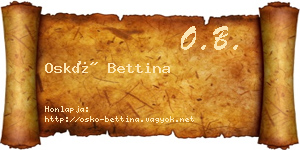 Oskó Bettina névjegykártya