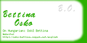 bettina osko business card