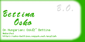 bettina osko business card